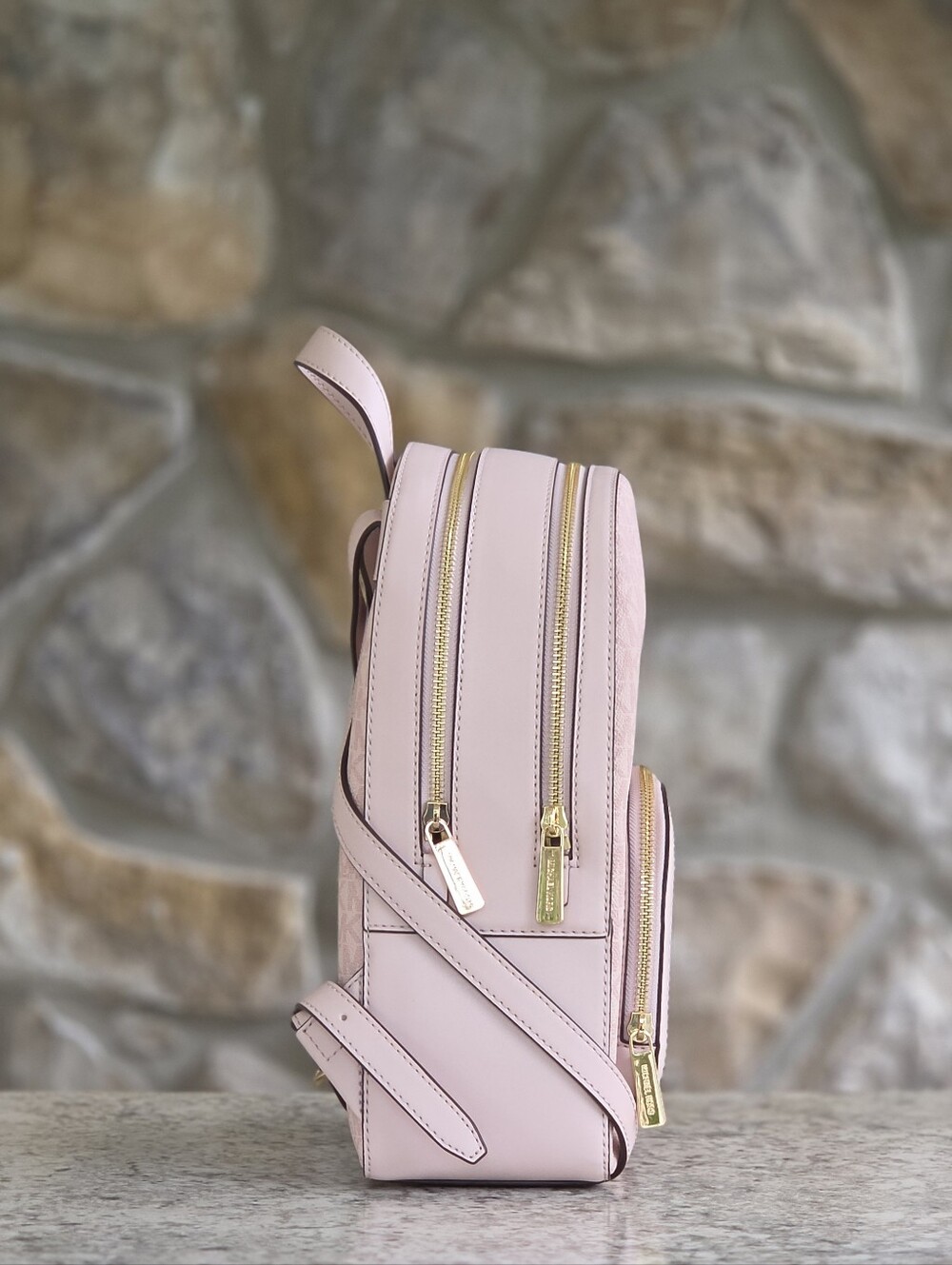 Michael Kors Jayce Logo Medium Pink Backpack - Picture 2 of 10
